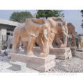 Life Size Stone Marble Elephant for Garden Decoration